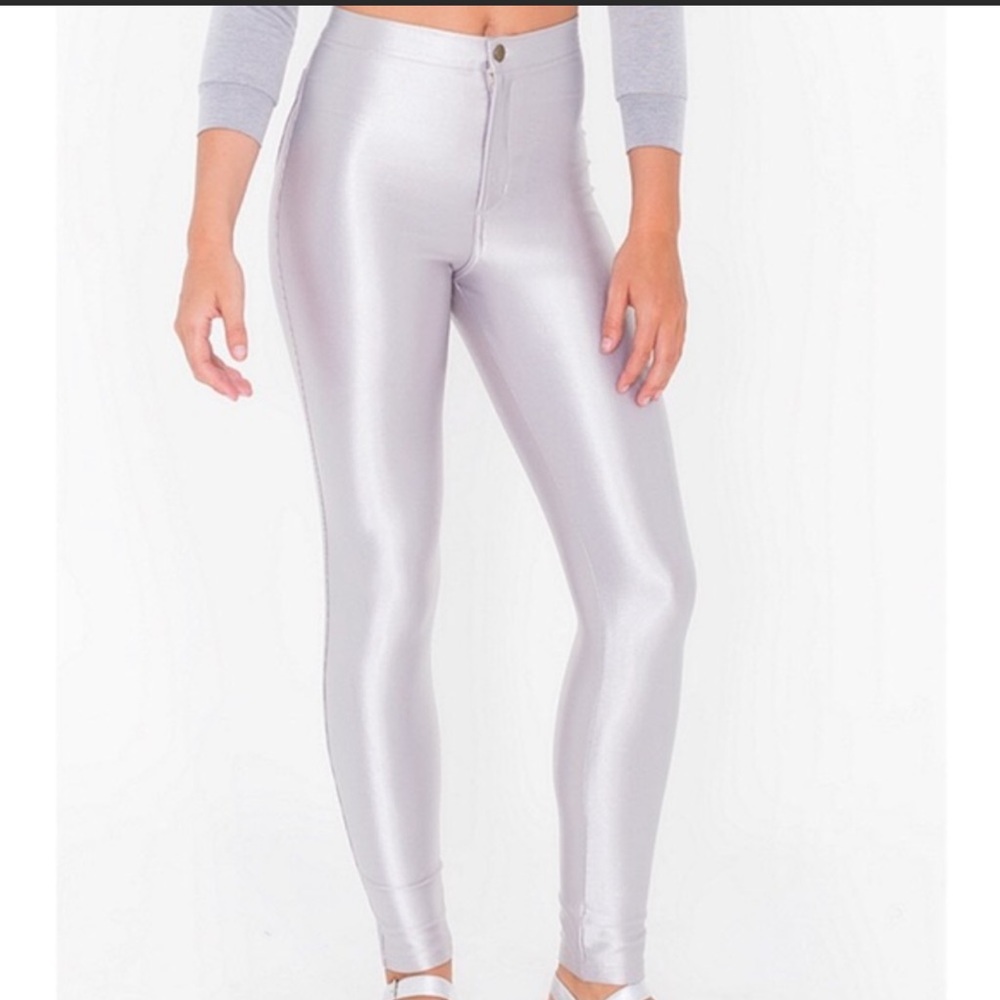 Silver disco pants XS
